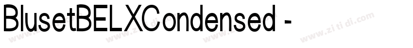 BlusetBELXCondensed 字体转换